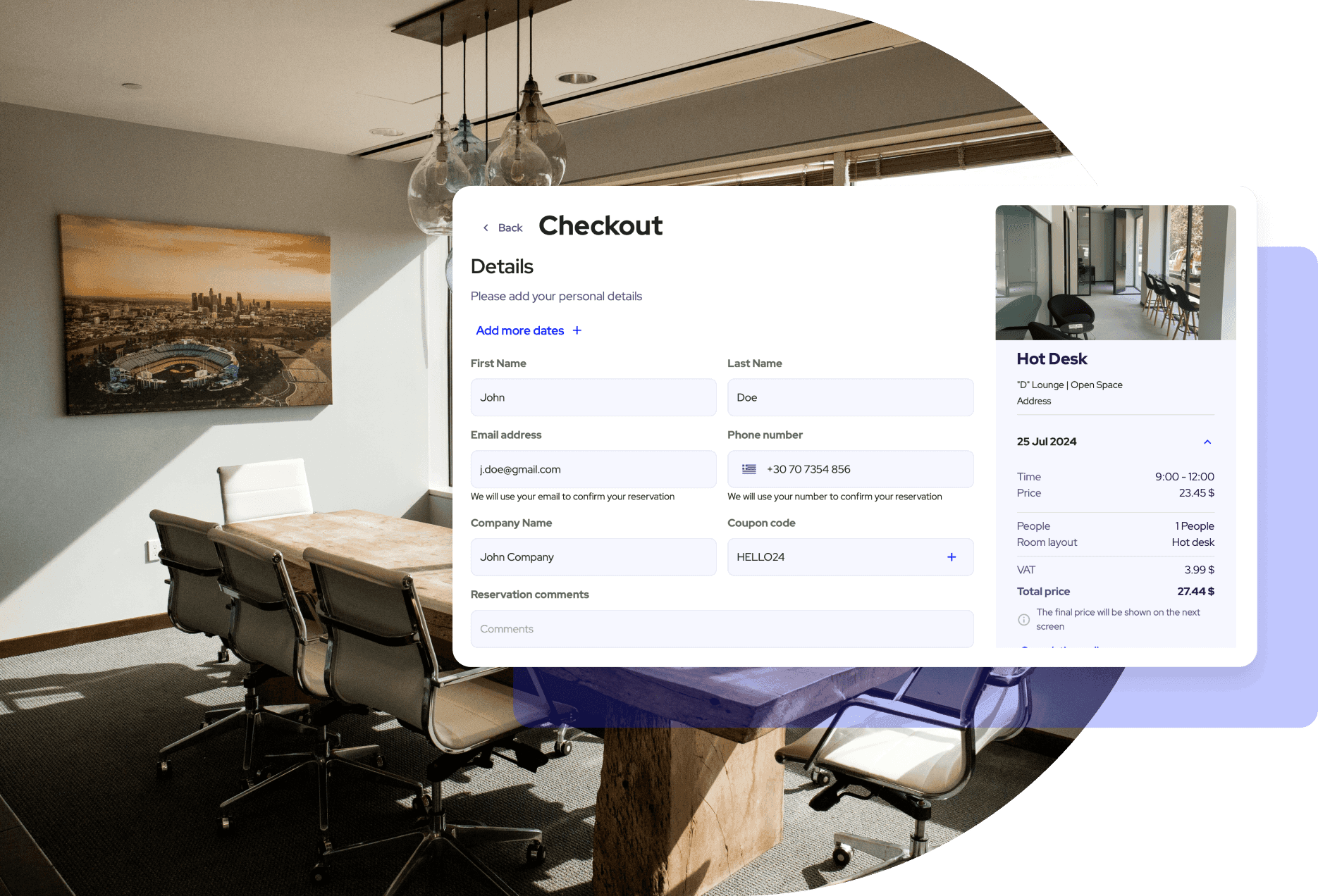 Coworking Space Booking